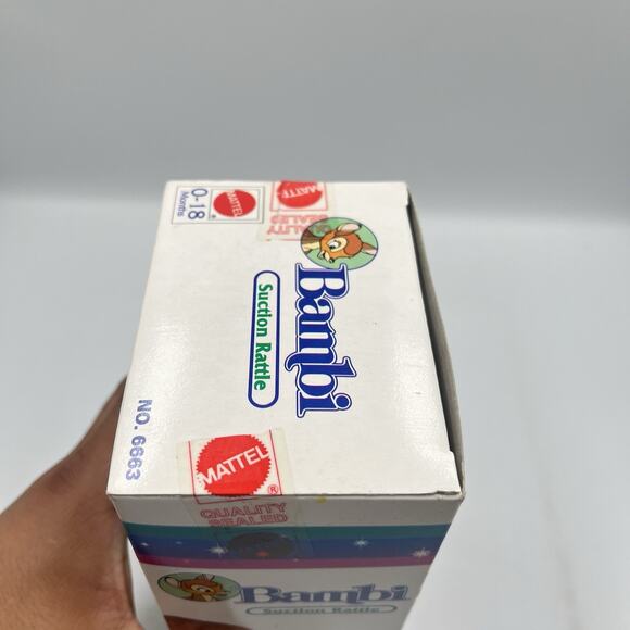 Vintage 90s Disney Bambi Thumper Suction Rattle - New! - Picture 9 of 12